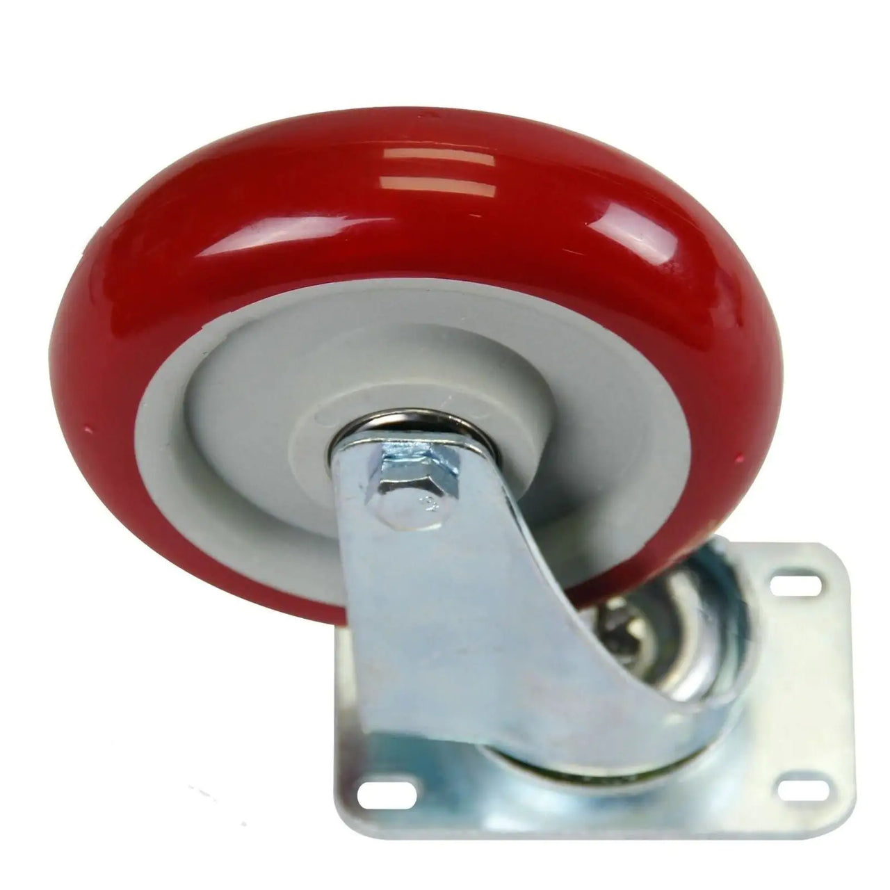 Caster Wheels Swivel Plate Polyurethane Wheels Heavy Duty Wheels 4 packs- 5 inch