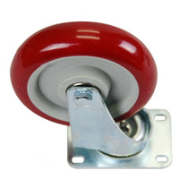 Thumbnail for Caster Wheels Swivel Plate Polyurethane Wheels Heavy Duty Wheels 4 packs- 5 inch