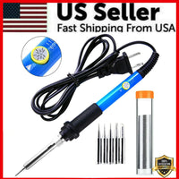 Thumbnail for 60W Soldering Iron Digital LCD Electric Welding Tools Solder Wire Tweezers Hand