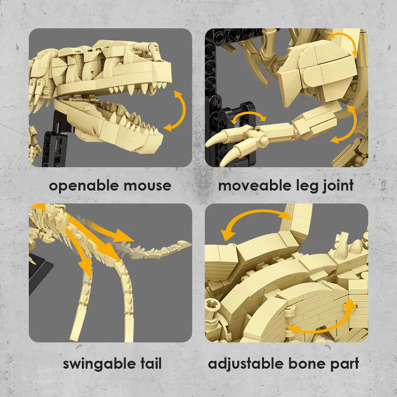 T-rex Dinosaurs Fossil Building Blocks