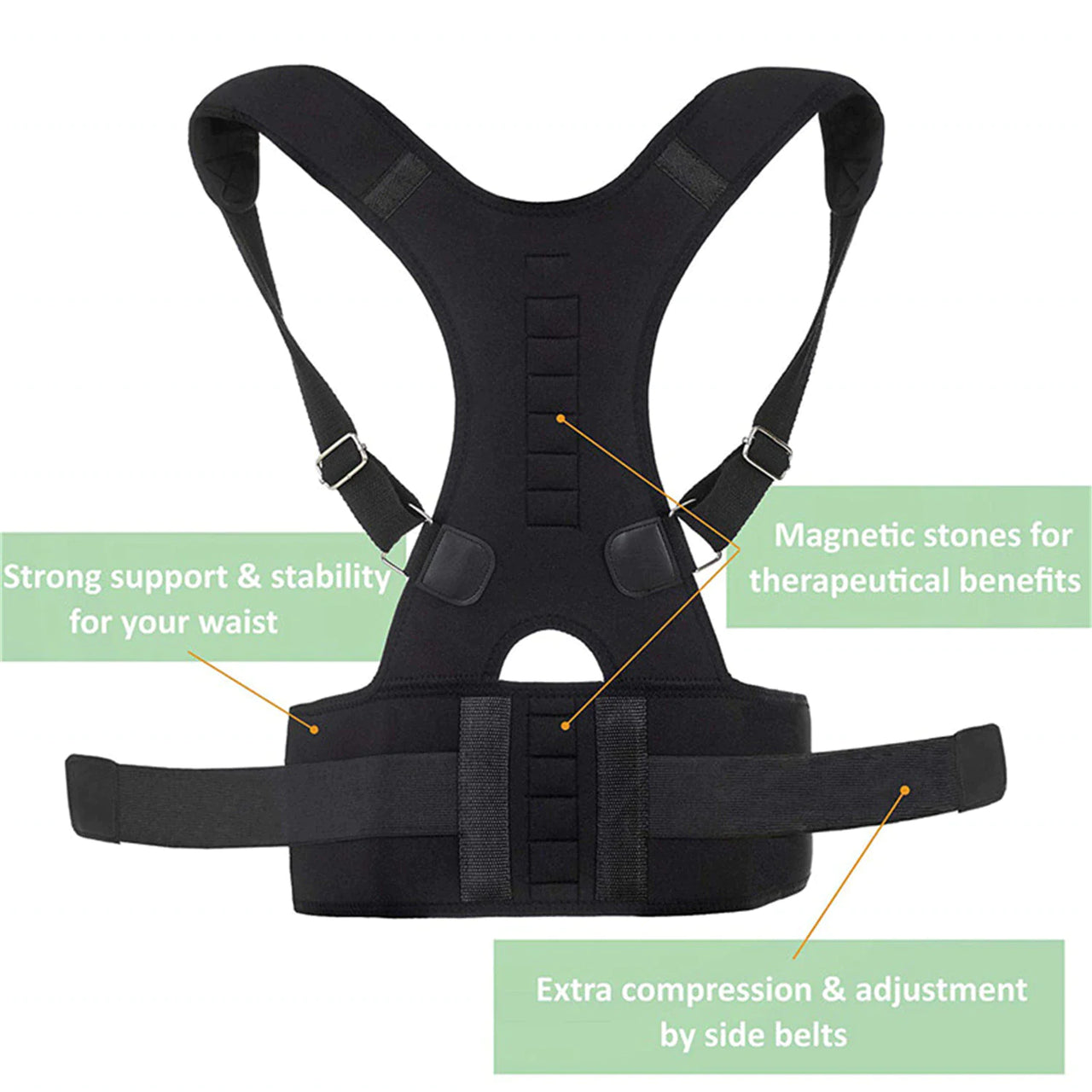 Adjustable Back and Shoulder Support Belt