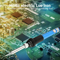 Thumbnail for 60W Soldering Iron Digital LCD Electric Welding Tools Solder Wire Tweezers Hand