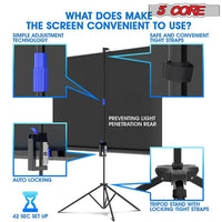 Thumbnail for 5Core Projector Screen with Tripod Stand  72