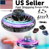 Thumbnail for Flying Fidget Spinner Drone Ball UFO Stress Focus Hand Fun Toy LED Kids & Adults