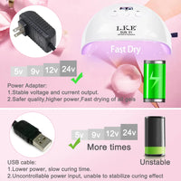 Thumbnail for LKE UV LED Nail Lamp, Nail Dryer 72W Gel Nail Polish Curing Lamp UV Nail Lamp LED Nail Lamp for Gel Nail Polish Kit Nail Light Nail Art Accessories White (White)