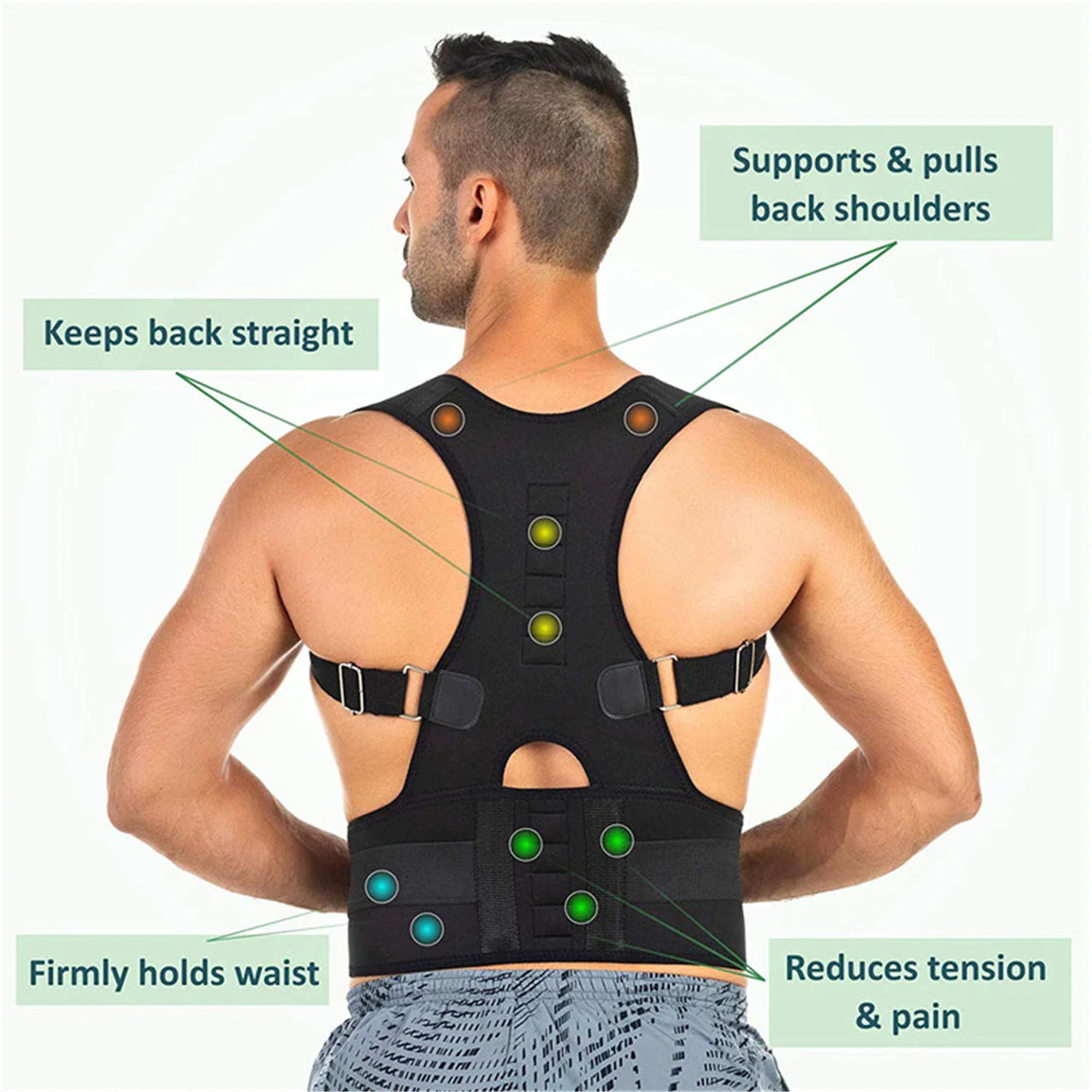 Adjustable Back and Shoulder Support Belt