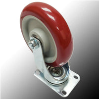 Thumbnail for Caster Wheels Swivel Plate Polyurethane Wheels Heavy Duty Wheels 4 packs- 5 inch