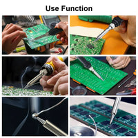 Thumbnail for 60W Soldering Iron Digital LCD Electric Welding Tools Solder Wire Tweezers Hand