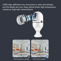 Thumbnail for 360° 1080P IP E27 Light Bulb Camera Wi-Fi IR Night Smart Home Wireless Security