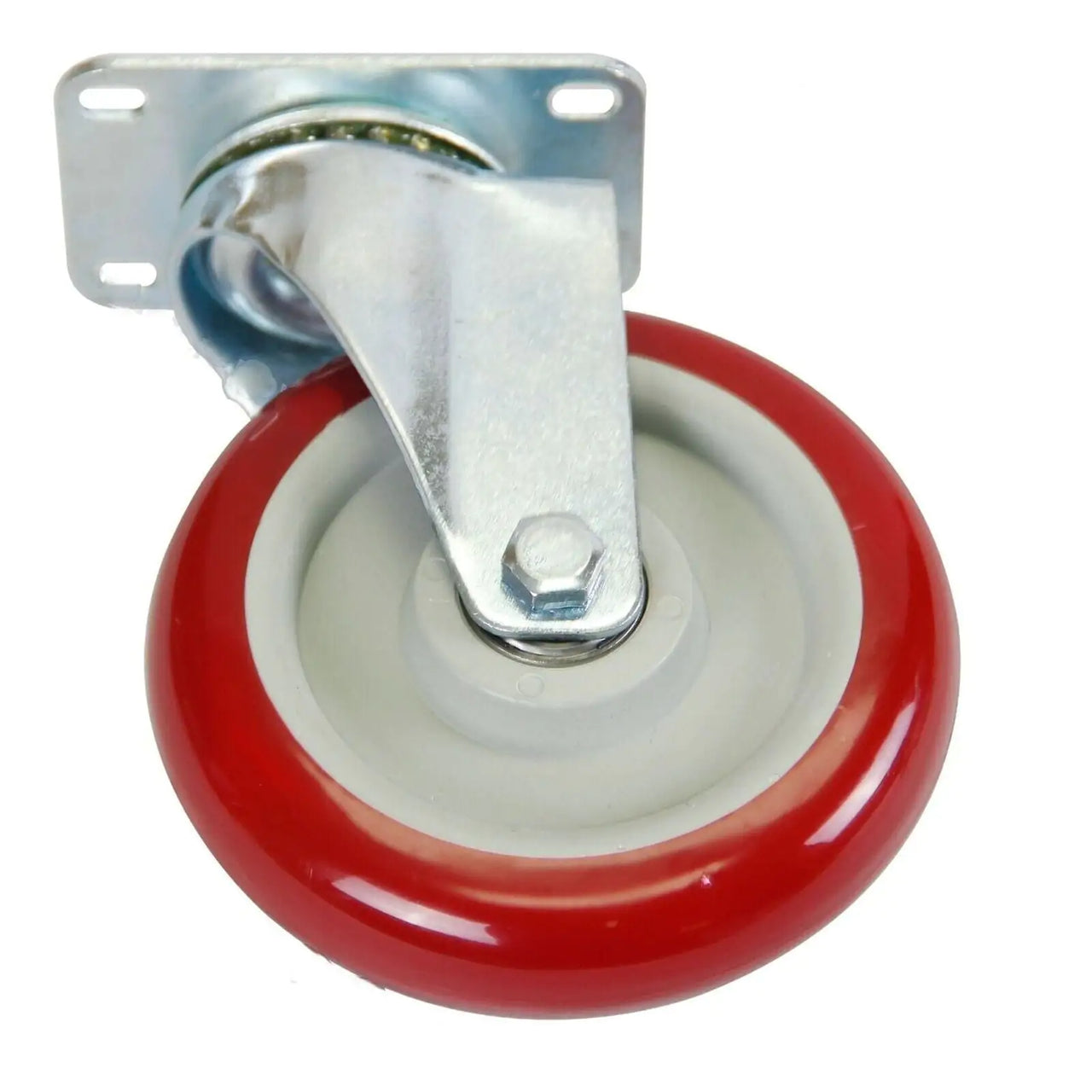 Caster Wheels Swivel Plate Polyurethane Wheels Heavy Duty Wheels 4 packs- 5 inch