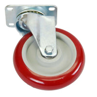 Thumbnail for Caster Wheels Swivel Plate Polyurethane Wheels Heavy Duty Wheels 4 packs- 5 inch