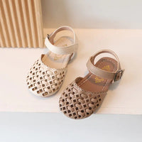 Thumbnail for Little Girl Soft Pu Leather Sliders