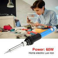 Thumbnail for 60W Soldering Iron Digital LCD Electric Welding Tools Solder Wire Tweezers Hand