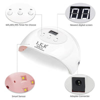 Thumbnail for LKE UV LED Nail Lamp, Nail Dryer 72W Gel Nail Polish Curing Lamp UV Nail Lamp LED Nail Lamp for Gel Nail Polish Kit Nail Light Nail Art Accessories White (White)