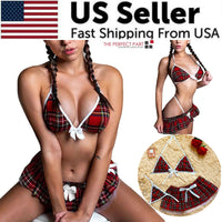 Thumbnail for Sexy Lingerie School Girl Sleepwear Dress Nightwear Underwear Babydoll Women USA