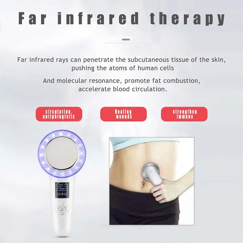 6-in-1 EMS Body Slimming Massager: RF Ultrasonic Cavitation & Anti-Cellulite Fat Burner