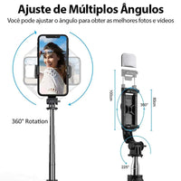 Thumbnail for 4 in1 Selfie Tripod With Integrated Light - Selfie 360