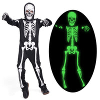 Thumbnail for Sincere Party Kids Skeleton Costume Glow in the Dark Skeletons Halloween Skeleton Costumes for Boys and Girls 7-9years White Gid Skeleton