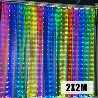 Thumbnail for Smart LED RGB Curtain String Lights