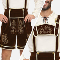 Thumbnail for Spooktacular Creations Men’s German Bavarian Oktoberfest Costume Set, Beer Costume Hat for Adults Halloween and Beer Festival Dark Brown X-Large