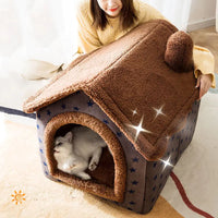 Thumbnail for Soft Winter Dog Cat Bed House