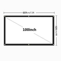 Thumbnail for Portable Foldable Projector Screen 16:9 HD Outdoor Home Cinema Theater 3D Movie